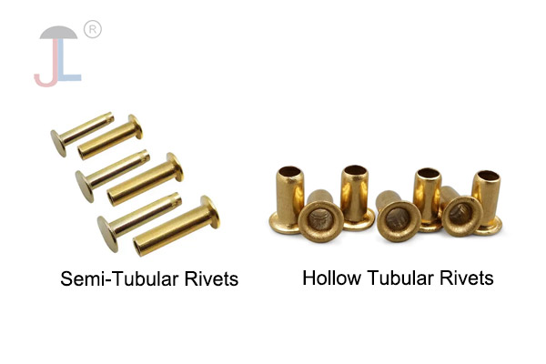 What's the difference between brass semi tubular rivets and brass hollow tubular rivets?