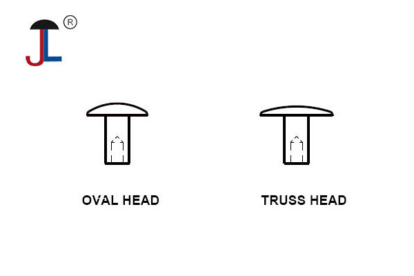 Difference oval vs truss head rivet